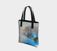 Load image into Gallery viewer, Blue and Peach Tote Bag
