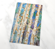 Load image into Gallery viewer, Blue Birch Dreams Tea Towel