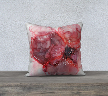 Load image into Gallery viewer, Red Velvet Flower Pillow Case