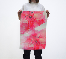 Load image into Gallery viewer, Pink Flower Tea Towel