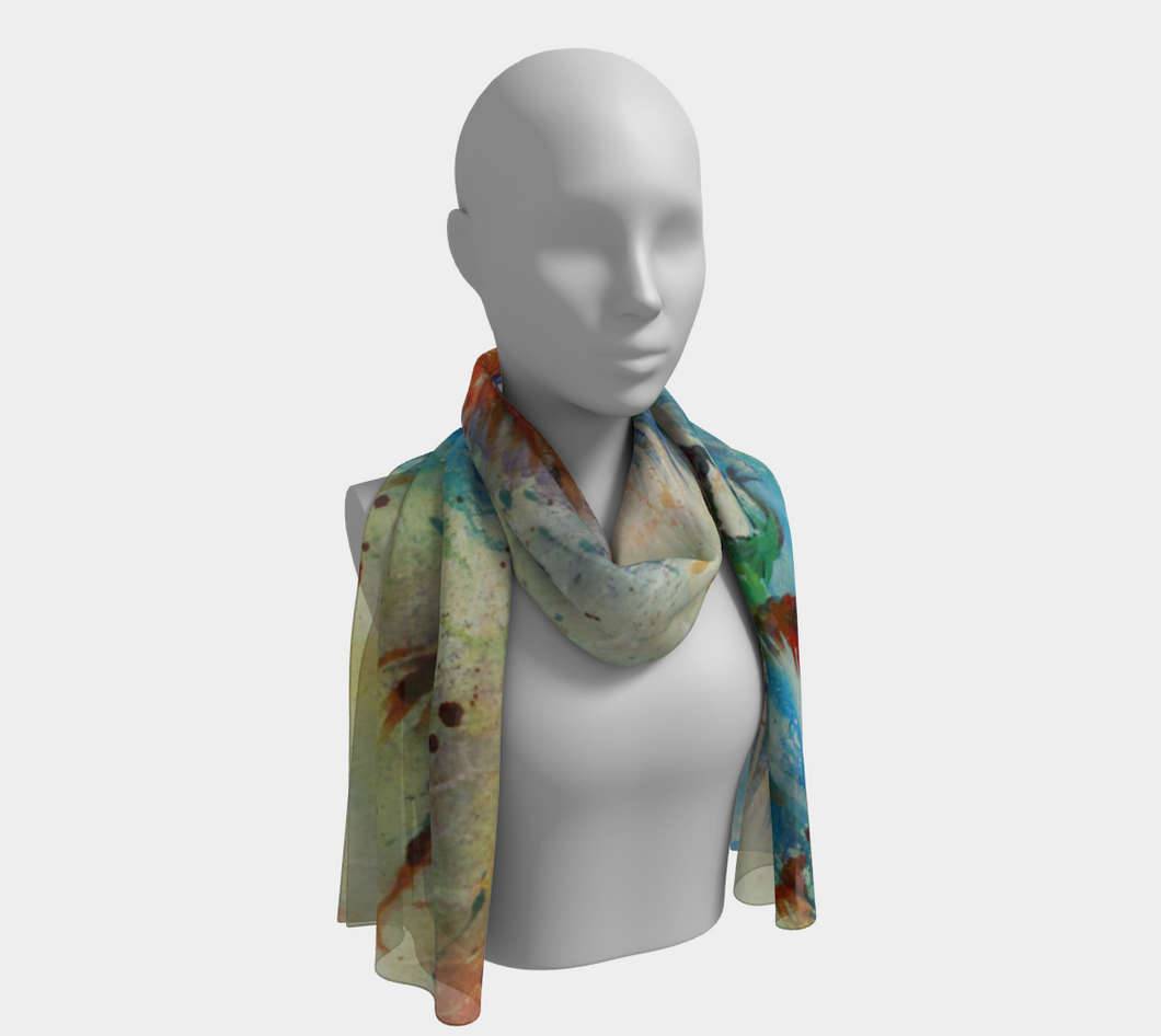 Birds in Paradise Oblong Scarf