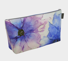 Load image into Gallery viewer, Pink and Blue Blooms Makeup or Travel Bag
