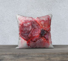 Load image into Gallery viewer, Red Velvet Flower Pillow Case
