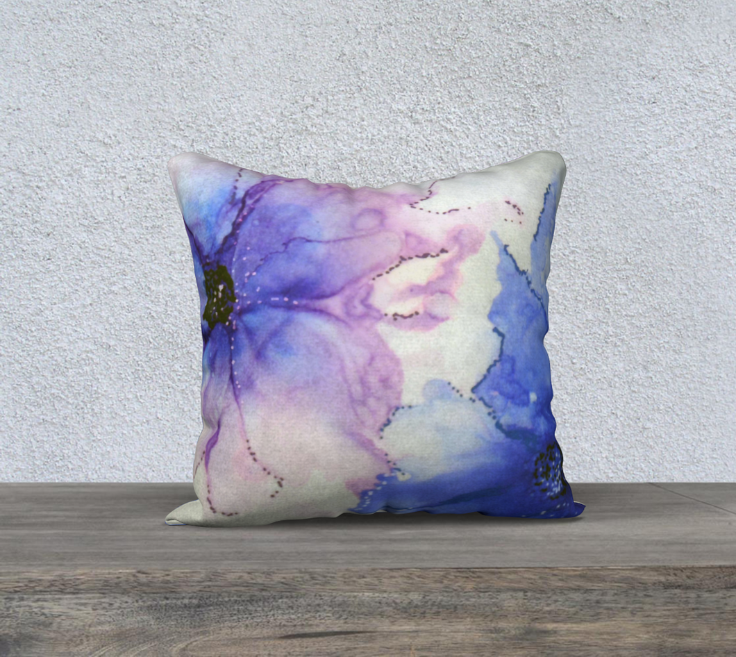 Blue and Purple Pillow Case