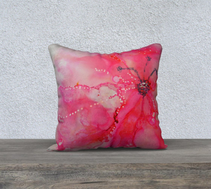 Pink Flower Pillow Case