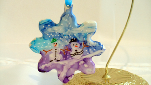 Holiday Ornament-Ceramic Snowflake