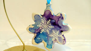 Holiday Ornament-Ceramic Snowflake