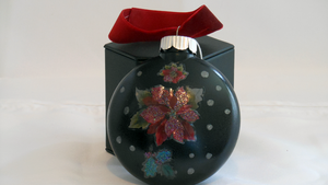 Holiday Ornament-Light Weight Black Round Disc