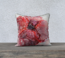 Load image into Gallery viewer, Red Velvet Flower Pillow Case
