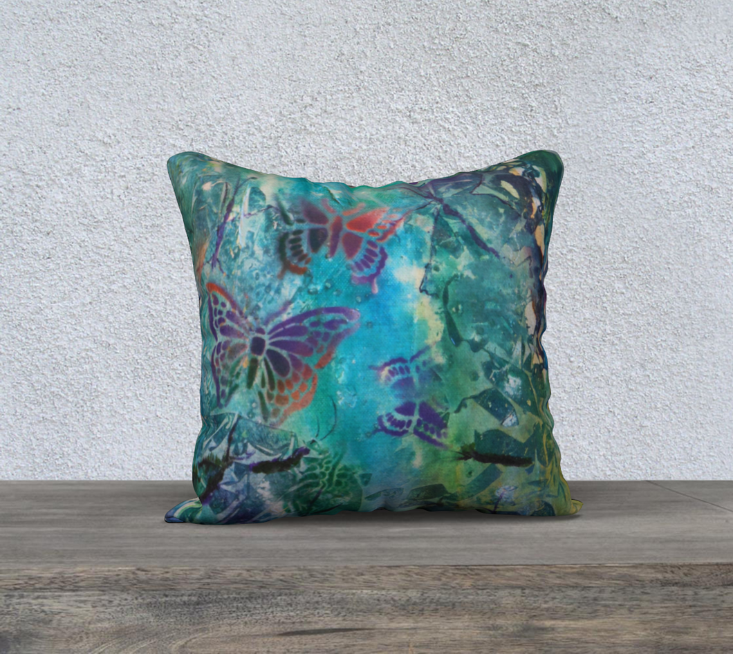 Butterfly Whispers Square Pillow