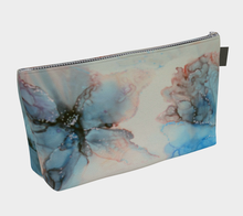 Load image into Gallery viewer, Blue Blossoms Makeup or Travel Bag
