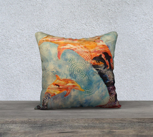 Dance at Dawn Square Pillow