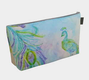 Elegance of Peacock Makeup or Travel Bag